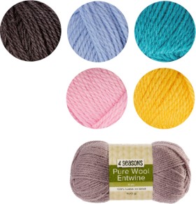 4-Seasons-Pure-Wool-Entwine-Plain-100g on sale