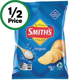 Smiths-Crinkle-Cut-Chips-or-Doritos-Corn-Chips-60g on sale