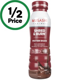 Musashi-Shred-Burn-Ready-to-Drink-Protein-Shake-375ml on sale