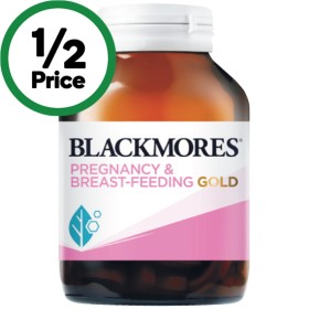 Blackmores-Pregnancy-Breast-Feeding-Gold-Capsules-Pk-120 on sale