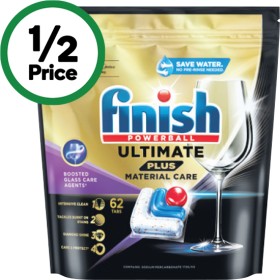 Finish-Ultimate-Plus-Material-Care-Dishwasher-Tablets-Pk-62 on sale