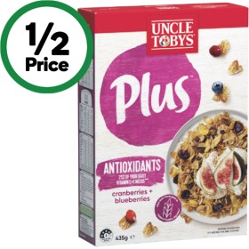 Uncle-Tobys-Plus-Cereal-410-435g on sale