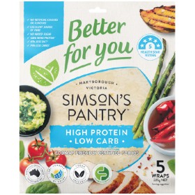 Simsons-Pantry-High-Protein-Low-Carb-Wraps-Pk-5 on sale