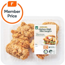 Woolworths-Southern-Style-Thigh-Burger-350g-with-RSPCA-Approved-Chicken on sale