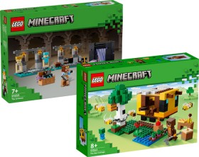 LEGO-Minecraft-The-Bee-Cottage-21241-or-The-Armory-21252 on sale