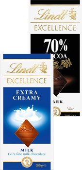 Lindt-Excellence-Blocks-100g on sale