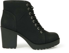 me-Womens-Heel-Boots-Cleated-Black on sale