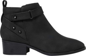 NEW-me-Womens-Studded-Strap-Boot-Black on sale