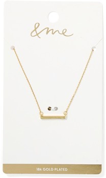 me-Gold-Plated-Bar-Necklace on sale