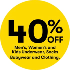40-off-Mens-Womens-and-Kids-Underwear-Socks-Babywear-and-Clothing on sale