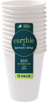 Eco-White-Cups-12-Pack-250ml on sale