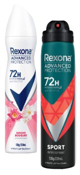 Rexona-Advanced-Protection-Antiperspirant-Spray-220mL-Selected-Varieties on sale
