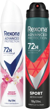 Rexona-Advanced-Protection-Antiperspirant-Spray-220mL-Selected-Varieties on sale