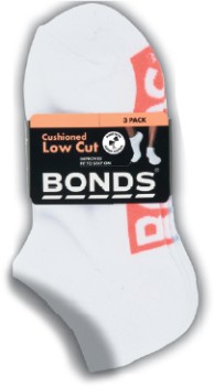 Bonds-Womens-Logo-Low-Cut-Socks-3-Pack-Selected-Varieties on sale