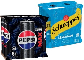 Pepsi-Schweppes-or-Solo-6x275mL-Selected-Varieties on sale