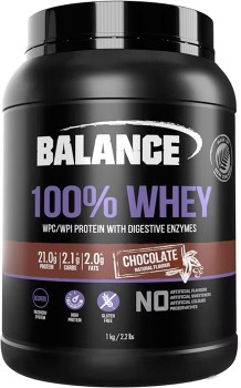 Balance-100-Whey-Protein-Powder-Chocolate-1kg on sale