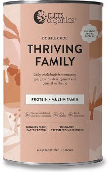 Nutra-Organics-Thriving-Family-Protein-Double-Choc-450g on sale