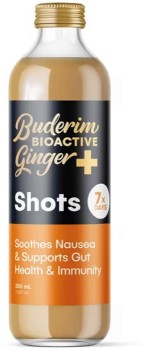 NEW-Buderim-Ginger-BioActive-Ginger-Plus-Immunity-Shot-350ml on sale