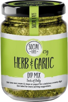 NEW-Social-Eats-Herb-and-Garlic-Dip-Mix-65g on sale