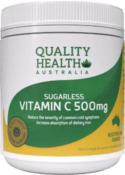Quality-Health-Sugarless-Vitamin-C-500mg-200-Chewable-Tablets on sale