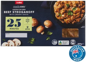 Coles-Made-Easy-Beef-Stroganoff-with-Creamy-Sauce-500g on sale
