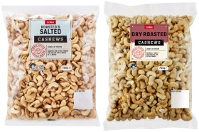 Coles-Dry-Roasted-or-Roasted-Salted-Cashews-750g-Pack on sale