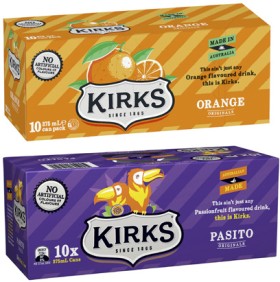 Kirks-Soft-Drink-10x375mL on sale