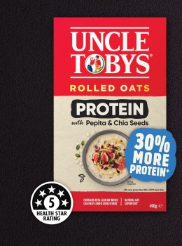 Uncle-Tobys-Protein-Rolled-Oats-490g on sale