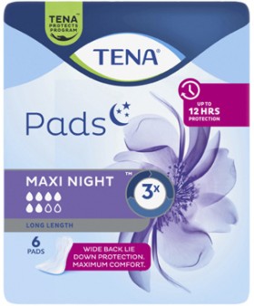 Tena-Maxi-Night-Pads-Long-Length-6-Pack on sale
