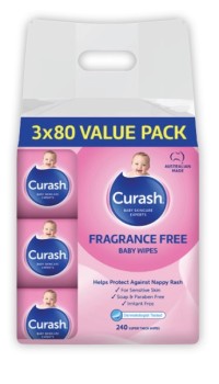 Curash-Fragrance-Free-Baby-Wipes-240-Pack on sale