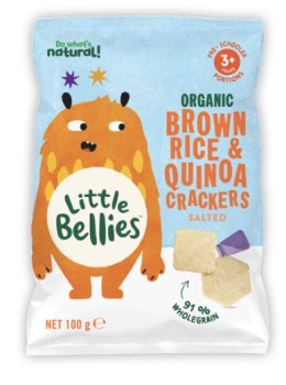 Little-Bellies-Brown-Rice-Quinoa-Crackers-Lightly-Salted-100g on sale