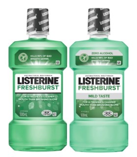 Listerine-Mouthwash-Freshburst-or-Freshburst-Zero-500mL on sale