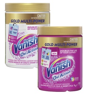 Vanish-NapiSan-Oxi-Action-Gold-Multi-Power-Laundry-Booster-Powder-1kg on sale
