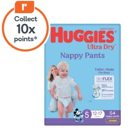 Huggies-Ultra-Dry-Nappy-Pants-Pk-48-62-or-Ultimate-Nappy-Pants-Pk-46-56 on sale