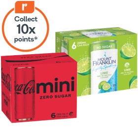 Coca-Cola-Soft-Drink-Varieties-or-Mount-Franklin-Lightly-Sparkling-Water-Cans-6-x-250ml on sale