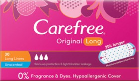 Carefree-Liners-Long-30-Pack on sale