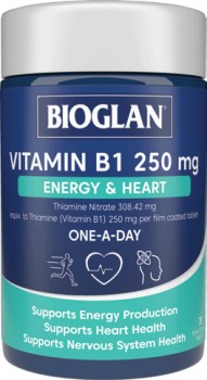Bioglan-Vitamin-B1-250mg-Energy-Heart-75-Tablets on sale