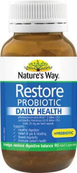 Natures-Way-Restore-Probiotic-Daily-Health-90-Capsules on sale