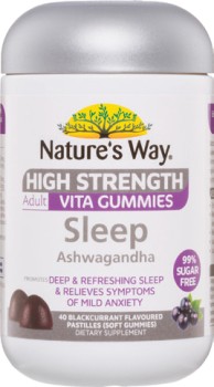 Natures-Way-High-Strength-Adult-Vita-Gummies-Sleep-Ashwaghanda-40-Pastilles on sale