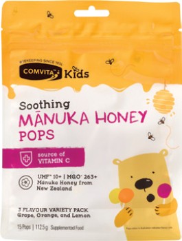 Comvita-Kids-Soothing-Manuka-Pops-15-Pack on sale