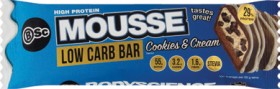 BSc-Low-Carb-High-Protein-Cookies-Cream-Mousse-Bar-55g on sale