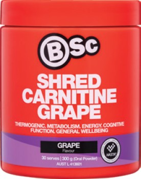 BSc-Shred-Carnitine-Grape-300g on sale