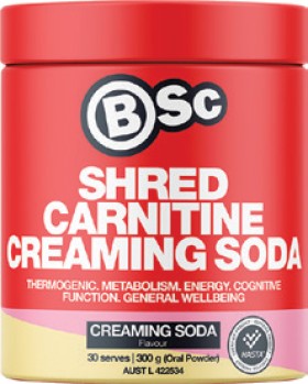 BSc-Shred-Carnitine-Creaming-Soda-300g on sale