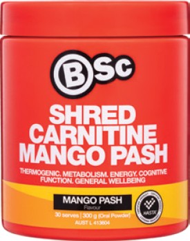BSc-Shred-Carnitine-Mango-Pash-300g on sale
