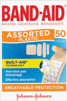 Band-Aid-Assorted-Shapes-50-Pack on sale