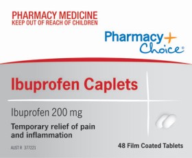Pharmacy-Choice-Ibuprofen-Caplets-48-Tablets on sale