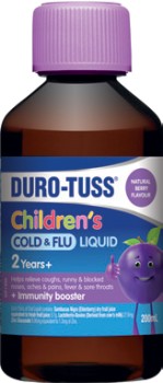 Duro-Tuss-Childrens-Cold-Flu-Liquid-200mL on sale