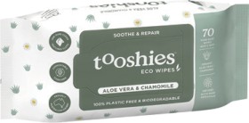 Tooshies-Biodegradable-Aloe-Vera-Chamomile-Wipes-70-pack on sale