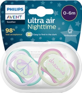 Philips-Avent-Soother-Night-0-6M-2-Pack on sale