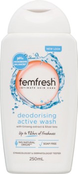 Femfresh-Deodorising-Wash-250mL on sale